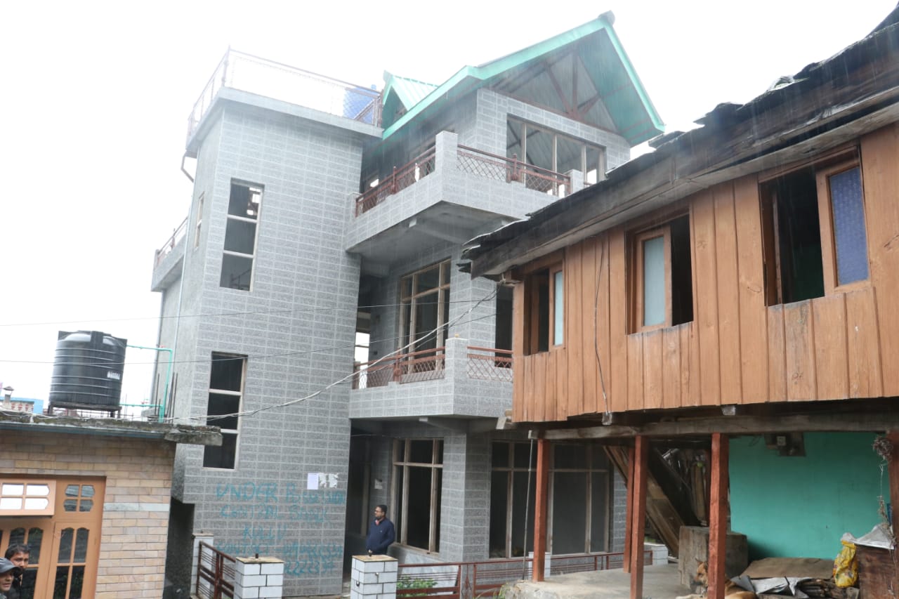 Beautifully constructed three storeyed house.