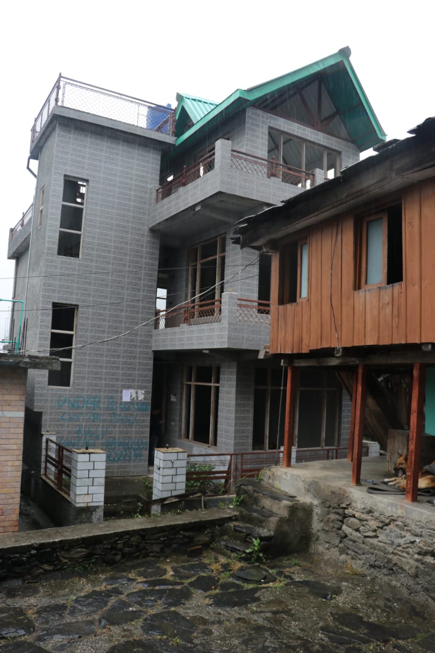 Beautifully constructed three storeyed house.