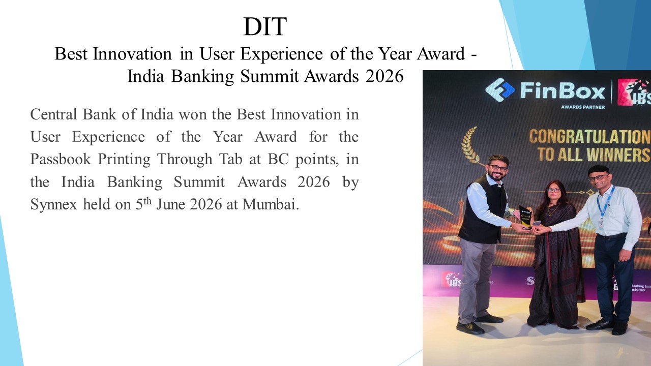 Best Innovation in User Experience of the Year Award - India Banking Summit Awards 2026